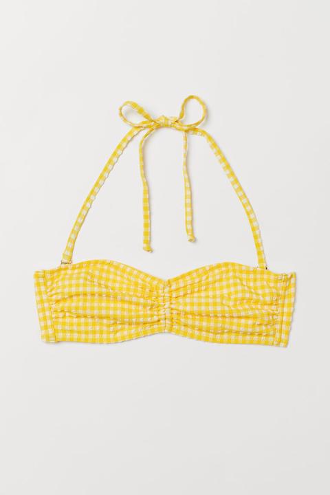 H & M - Top Bikini A Fascia - Giallo