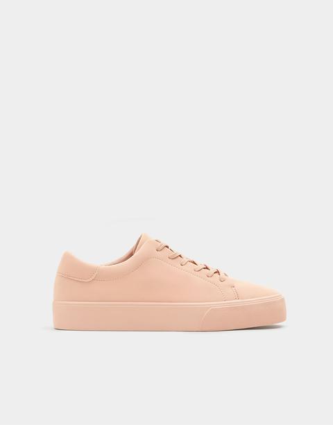 All-pink Trainers from Pull and Bear on 