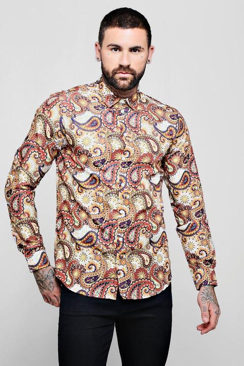 Chemise Manches Longues Imprimé Cachemire