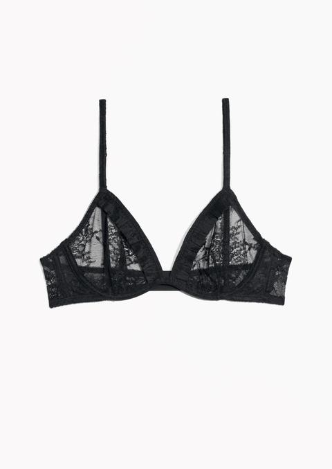Frilled Fine Lace Wire Bra