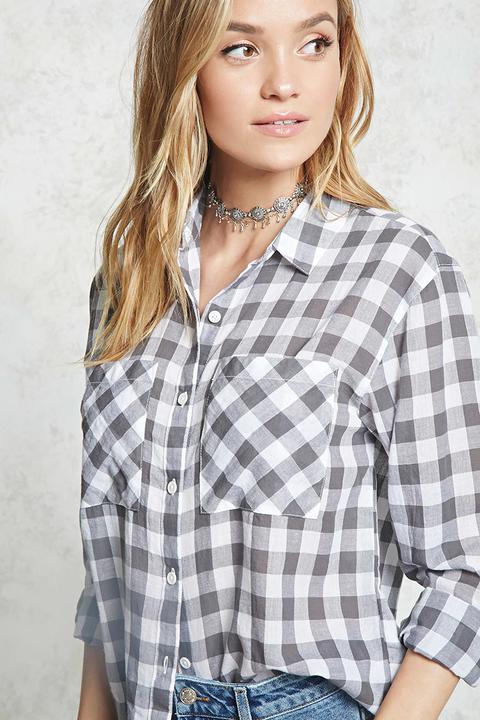 Checkered Button-down Shirt