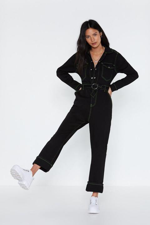 Womens A Total Stitch Fest Denim Boilersuit