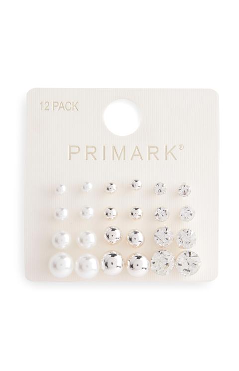 Todos Intermedio Ardilla Pack De 12 Pendientes De Botón Con Perlas de Primark en 21 Buttons