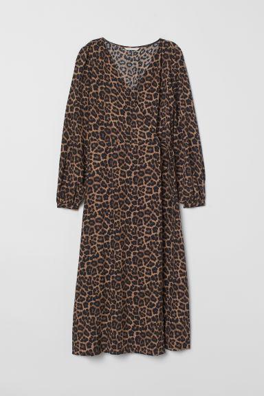 H & M - Abito Incrociato Jacquard - Nero