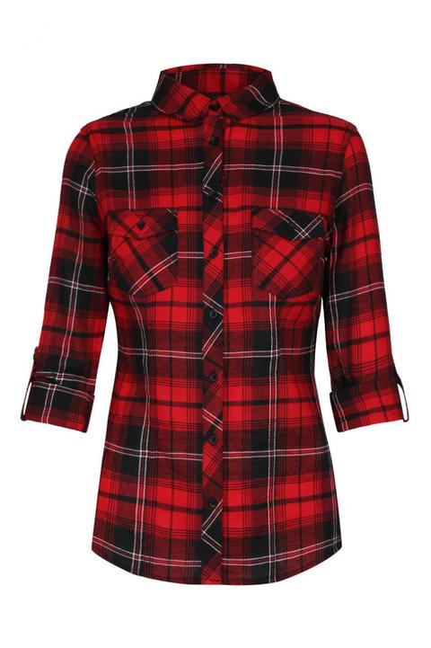 Camicia A Quadri Rossa E Nera