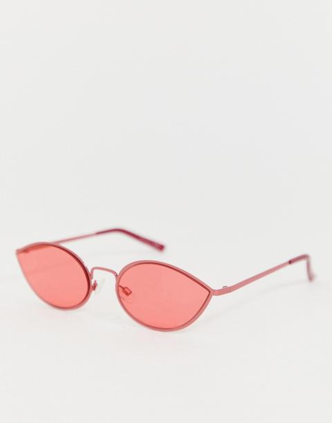 Jeepers Peepers - Occhiali Da Sole A Occhi Di Gatto Slim Con Lenti Rosa - Rosa