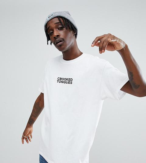Crooked Tongues - T-shirt Avec Logo Imprimé - Blanc