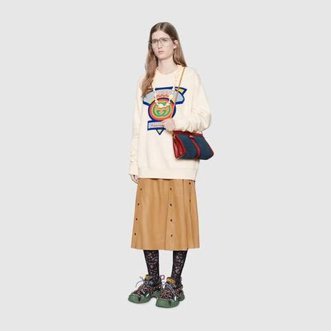 Oversize Sweatshirt With Gucci '80s Patch
