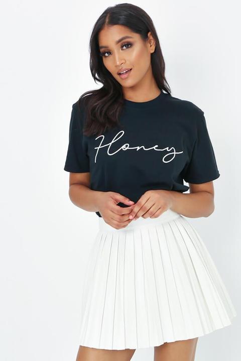 Black Honey Slogan Oversized T