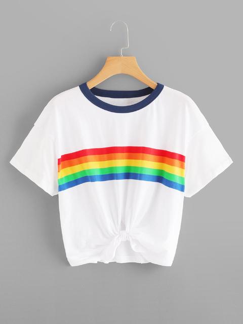 T-shirt A Righe Anteriori