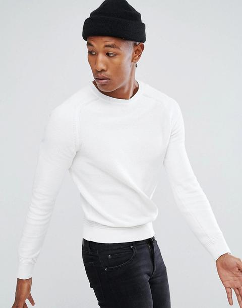Bershka - Maglione Bianco Lavorato - Bianco