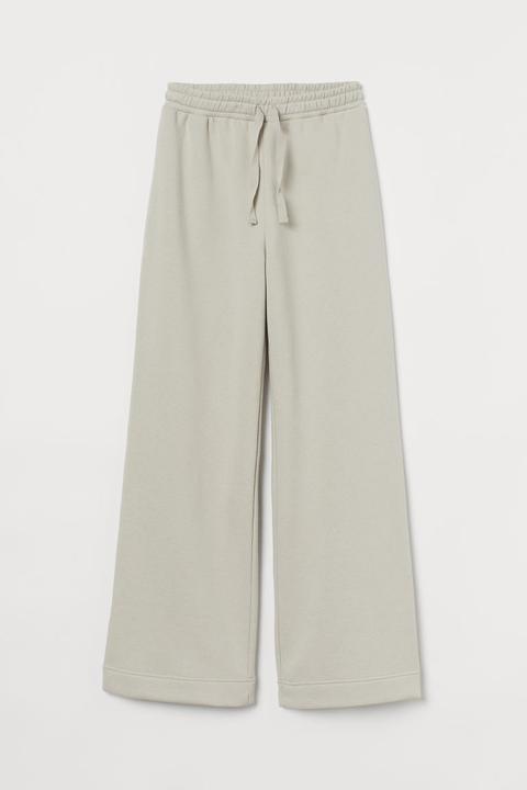 Pantalon Ample En Molleton - Beige