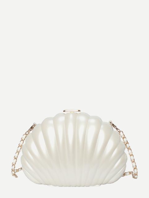 Casuale Plain Bianco Pochette E Sera