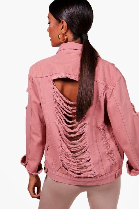 Distressed Oversize Denim Jacket