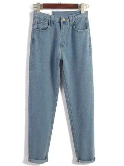 Pantaloni In Denim Blu