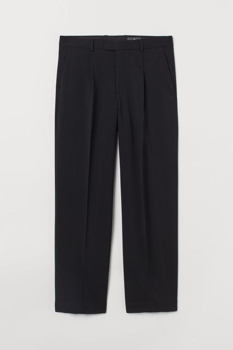 Pantalón De Traje Straight Fit - Negro