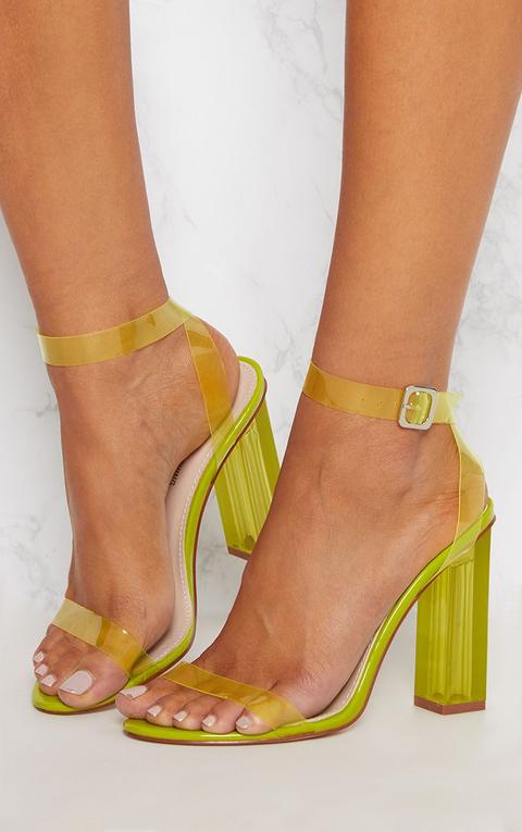 lime clear heels