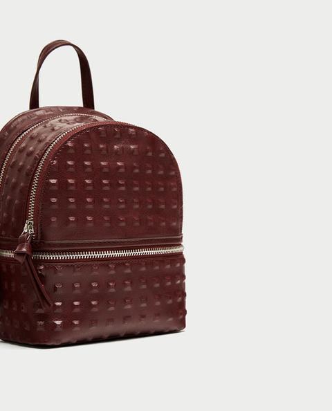 Embossed Studs Mini Backpack