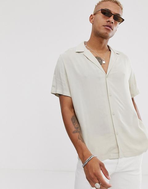 Asos Design Oversized Viscose Shirt 