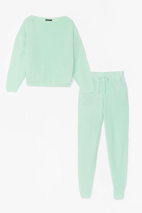 Womens Knit Happens Jumper & Jogger Lounge Set