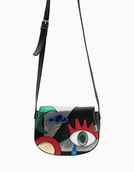 Tracolla Patchwork Nero