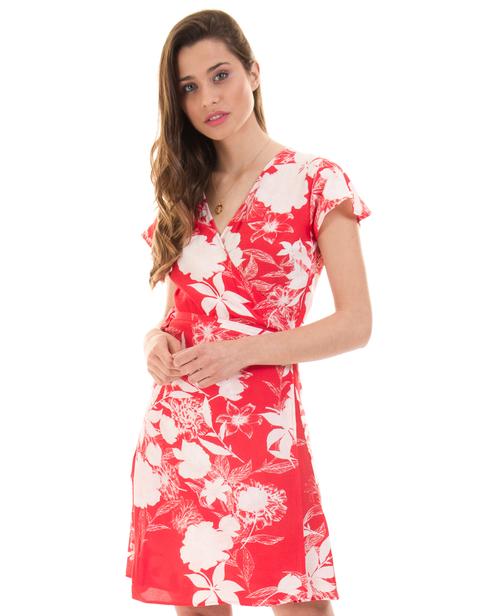 Vestido Flores Rojo Vikarman De Vila Clothes | Buylevard