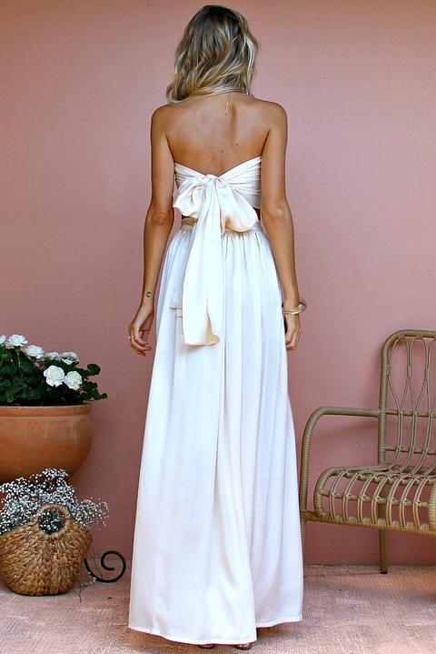 wrap two piece gown