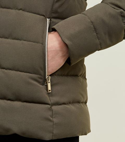 new look khaki puffer jacket