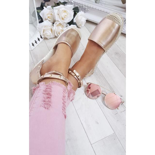 rose gold espadrilles