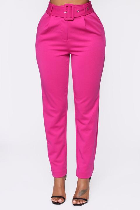 Vicky High Waist Trouser - Fuchsia