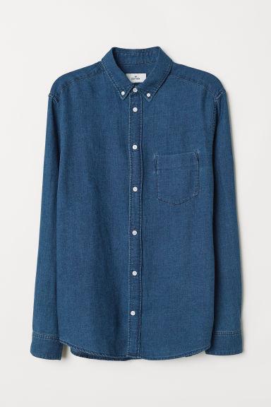 H & M - Chemise En Jean - Bleu