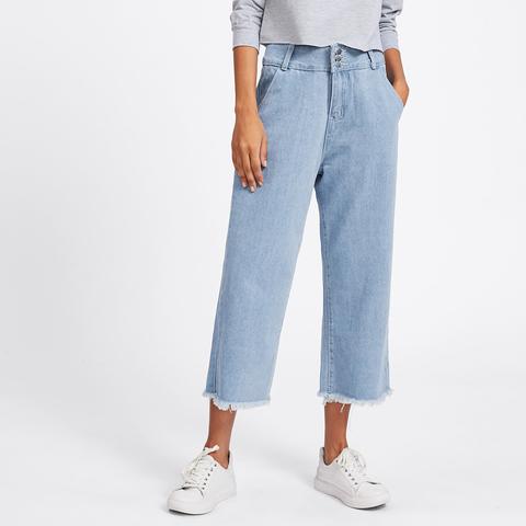 Pantaloni Di Jeans Con Fondo Ampio