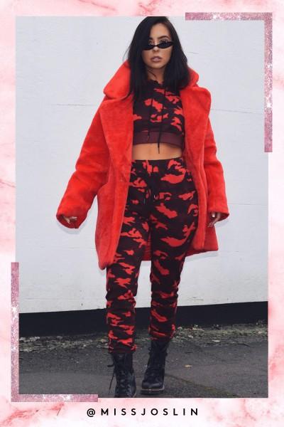 red camo tracksuit
