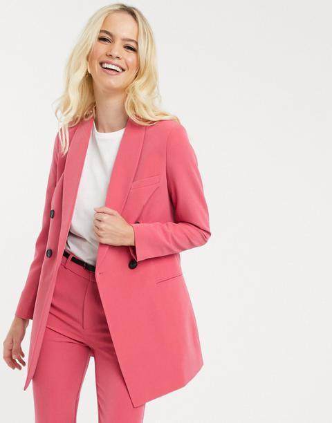 Stradivarius - Blazer Croisé - Rose
