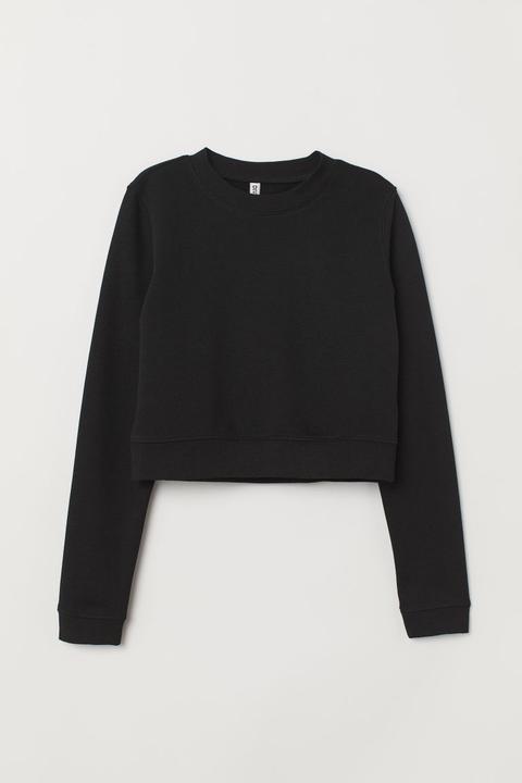 H & M - Sudadera Corta - Negro