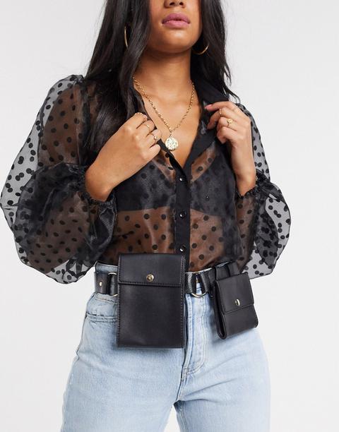 Asos Design - Ceinture Taille Et Hanches À Poches - Noir