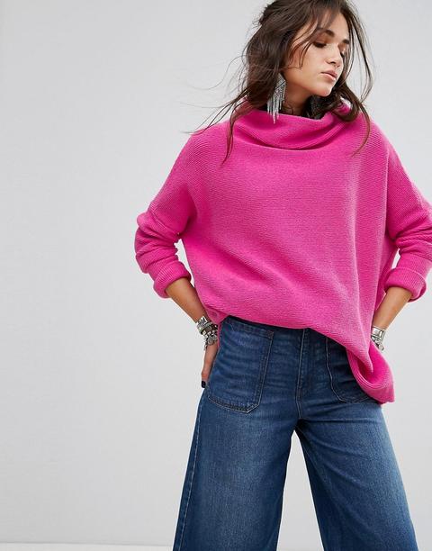 Free People - Ottoman - Maglione Largo E Oversize - Rosa