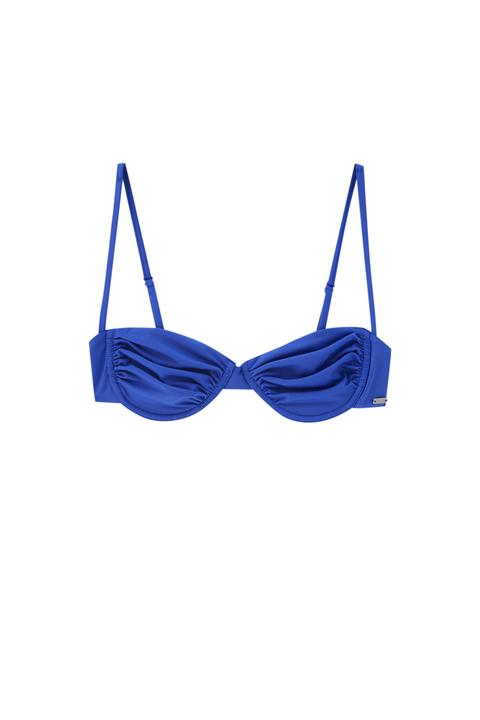 Top Bikini Cazuela Frunce - Poliéster Reciclado (al Menos 50%)