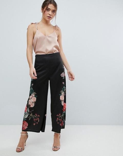 Boohoo - Gonna A Pantalone Con Stampa Floreale E Fondo Ampio - Multicolore