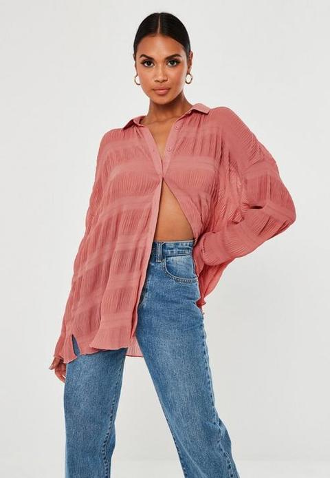 Blush Sheer Crinkle Extreme Oversized 