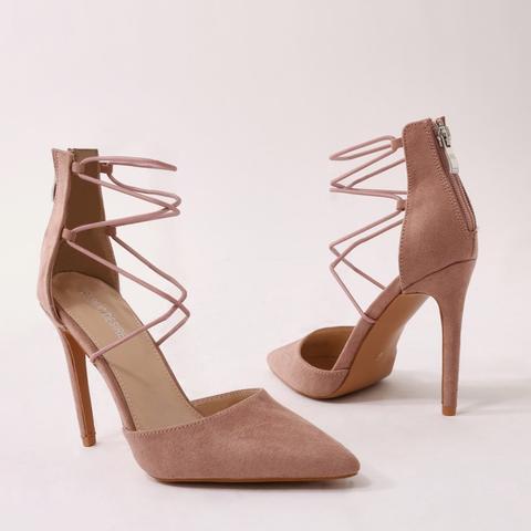 strappy court heels