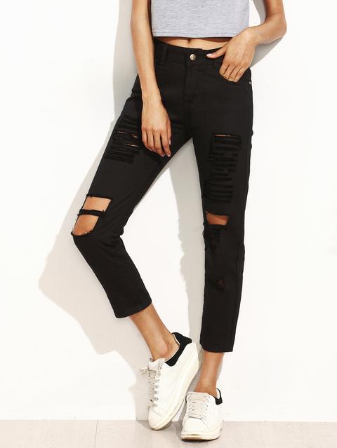 Black Ripped Skinny Jeans