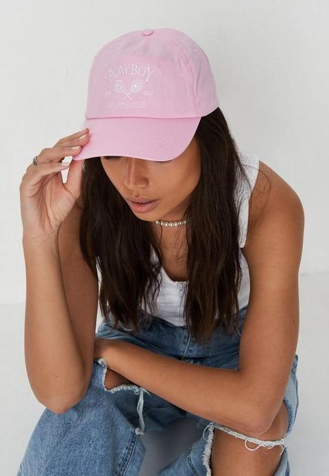 Playboy X Missguided Pink Sports Cap, Pink