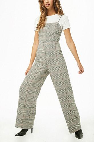 plaid jumpsuit forever 21