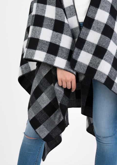 Checked Poncho