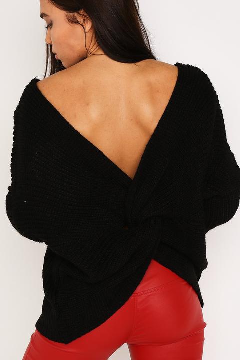 Black Twist Reversible Jumper