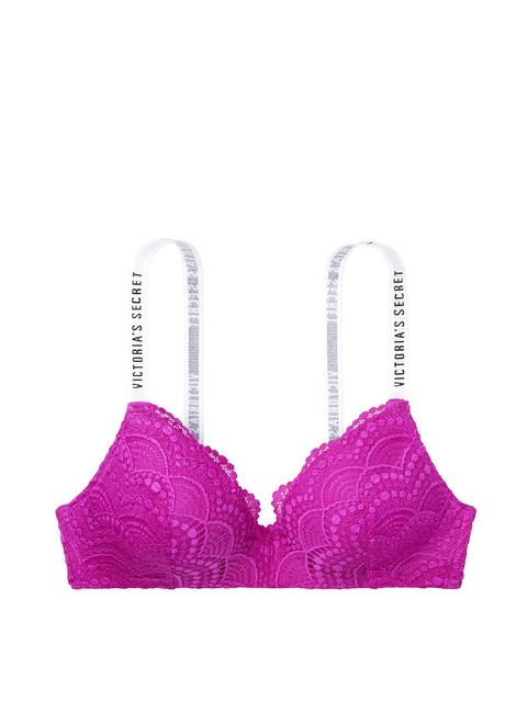 Logo & Lace Lightly Lined Wireless Bra from Victoria Secret on 21
