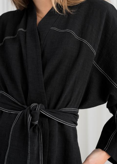 other stories kimono wrap dress
