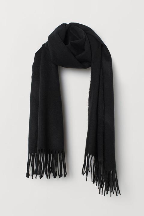 H & M - Bufanda En Tejido De Jacquard - Negro