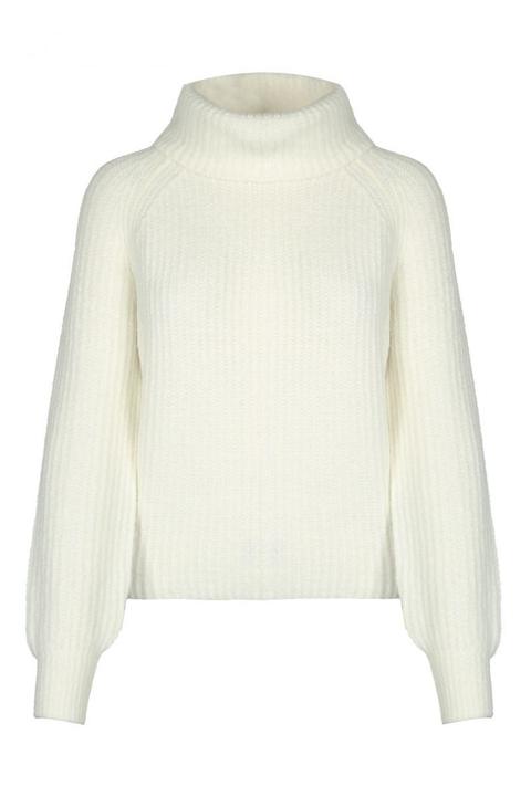 Maglione Collo Alto Bianco